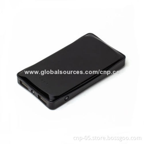 Ultra-slim Power Banks with 6,000mAh Capacity, Dual-USB Output, LED FlashlightNew
